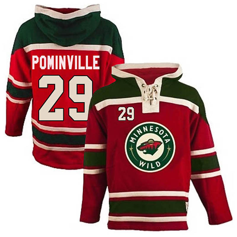 Jason Pominville Minnesota Wild #29 Ice Hockey Sawyer Hooded Sweatshirt