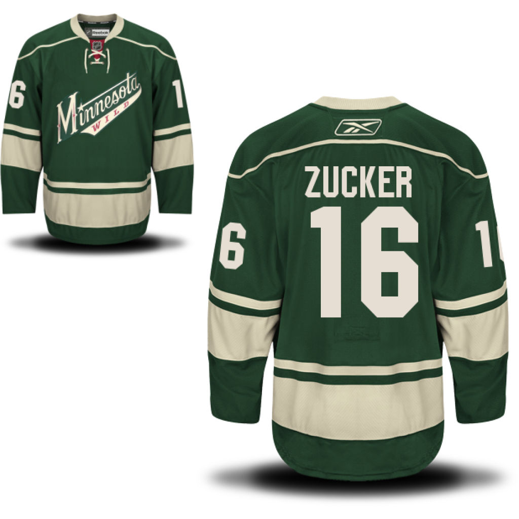 Wild Jason Zucker Green EDGE Authentic Alternate Jersey