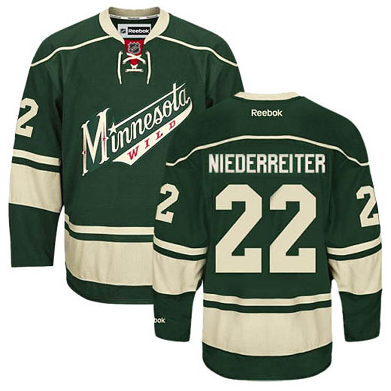 Nino Niederreiter Minnesota Wild #22 Third Ice Hockey Jersey