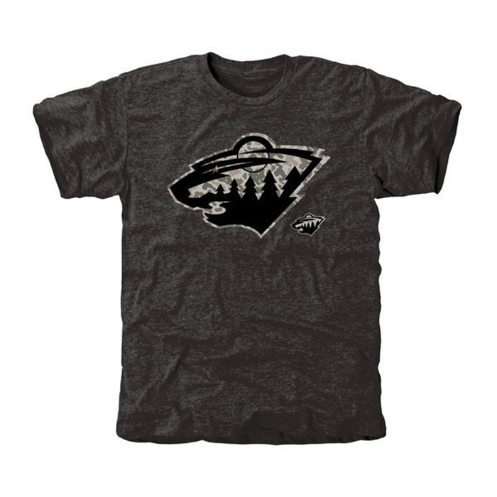 Minnesota Wild Rink Warrior Black Tri-Blend T-Shirt