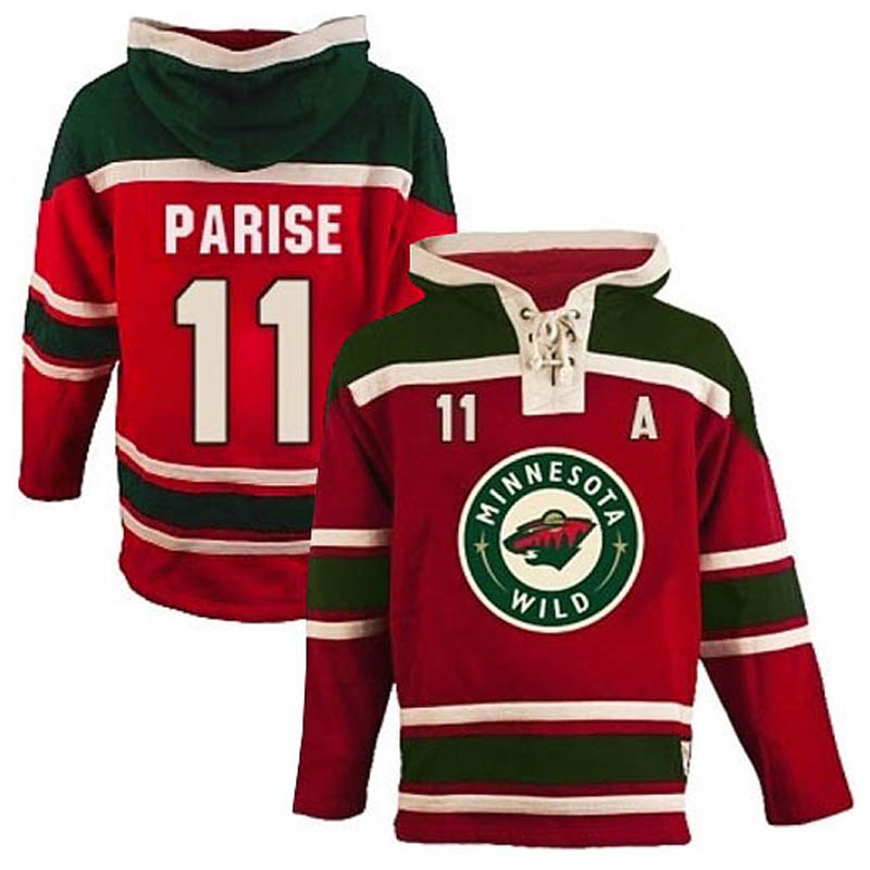 Zach Parise Minnesota Wild #11 Ice Hockey Sawyer Hooded Sweatshirt