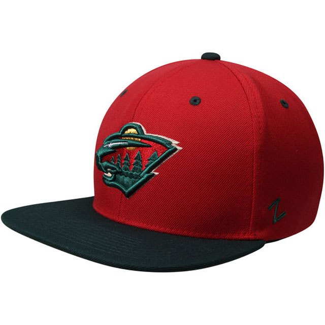 Minnesota Wild Zephyr Red/Green Z11 Snapback Adjustable Hat