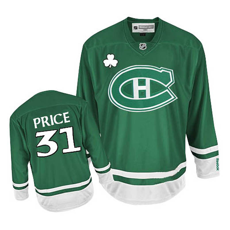 Carey Price Montreal Canadiens #31 St Patty's Day Ice Hockey Jersey