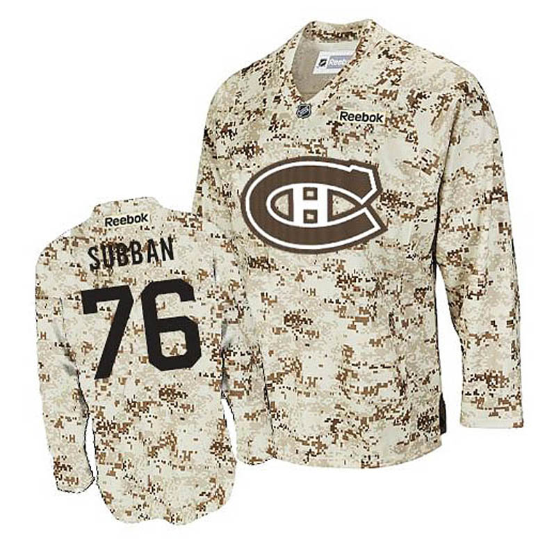 P.K. Subban Montreal Canadiens #76 Camouflage Ice Hockey Jersey