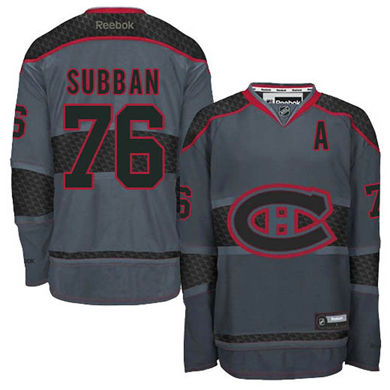 P.K. Subban Montreal Canadiens #76 Cross Check Fashion Ice Hockey Jersey