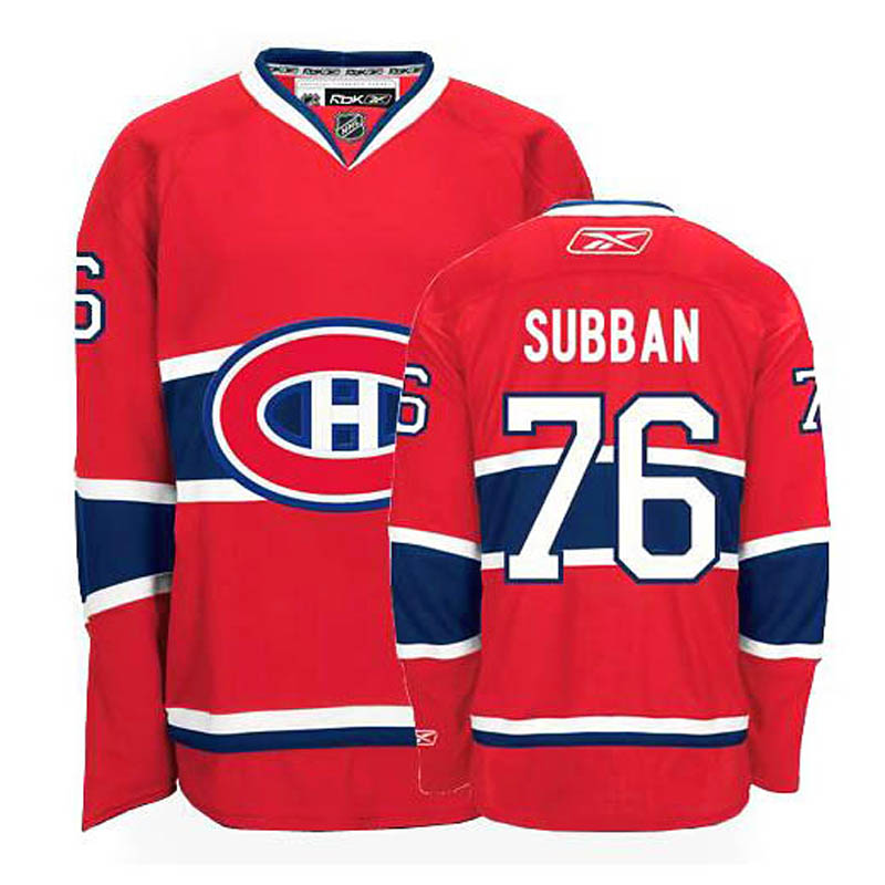 P.K. Subban Montreal Canadiens #76 Home Ice Hockey Jersey