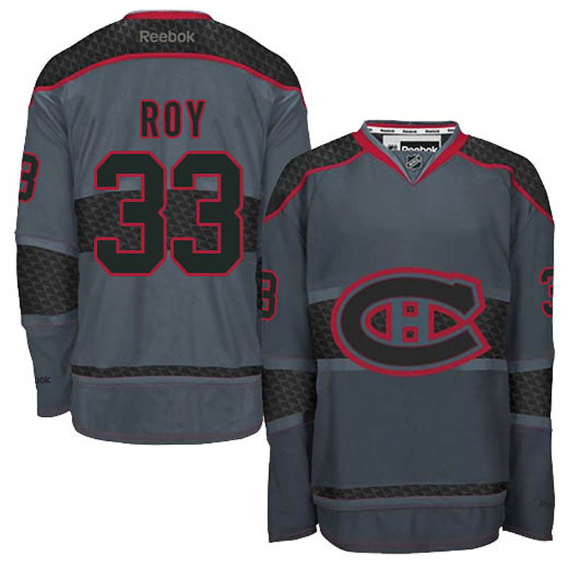 Patrick Roy Montreal Canadiens #33 Cross Check Fashion Ice Hockey Jersey