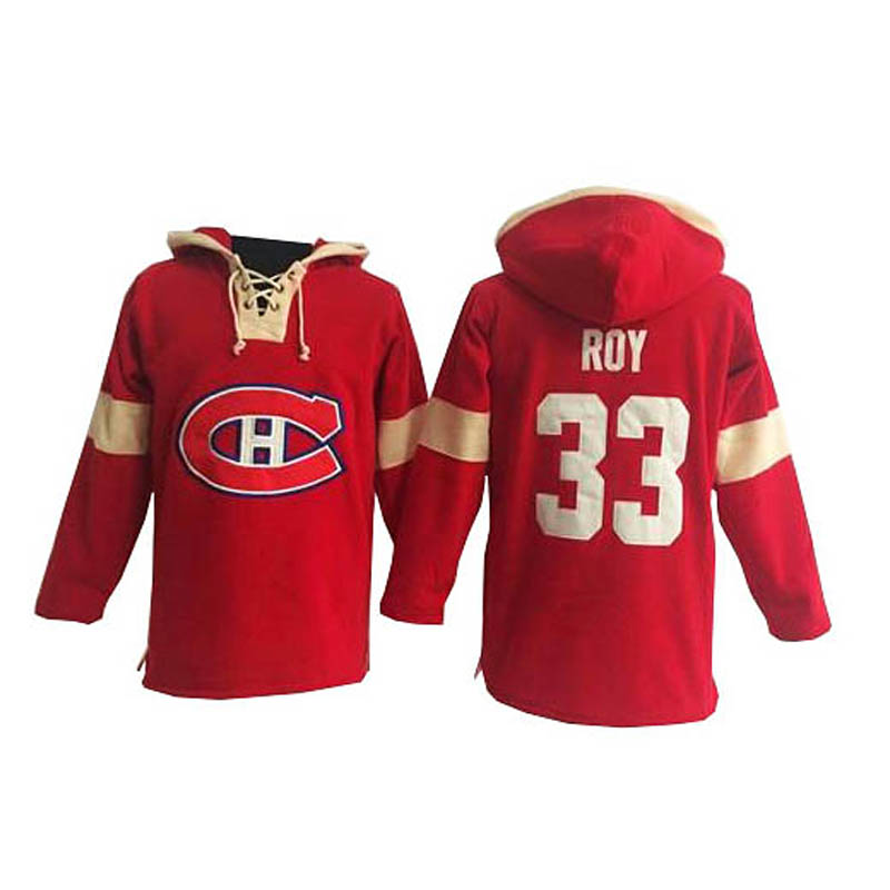 Patrick Roy Montreal Canadiens #33 Pullover Hoodie Ice Hockey Jersey