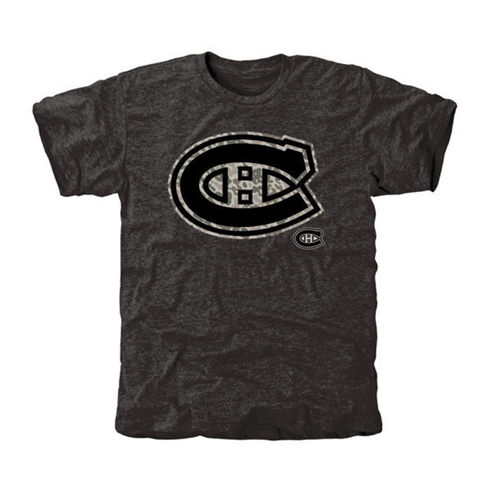 Montreal Canadiens Rink Warrior Black Tri-Blend T-Shirt