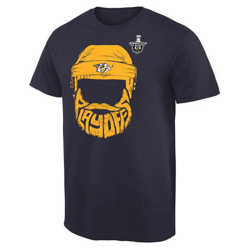 Nashville Predators 2016 Stanley Cup Playoffs Bound Bearded Ice Hockey Black T-Shirt