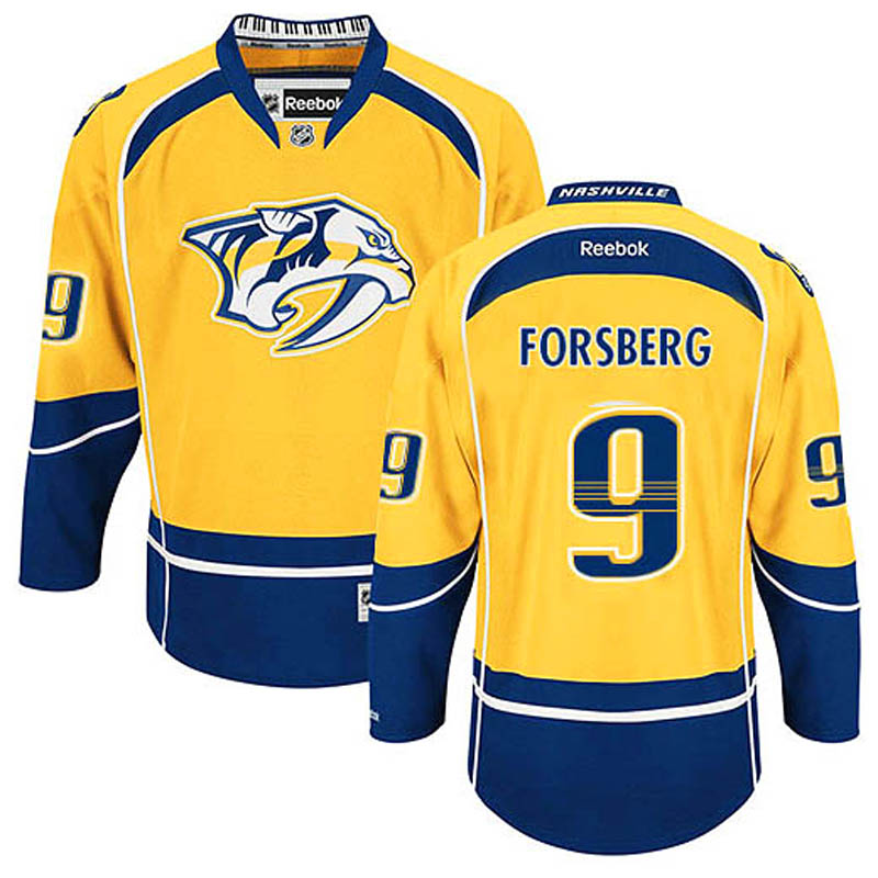 Filip Forsberg Nashville Predators #9 Home Ice Hockey Jersey