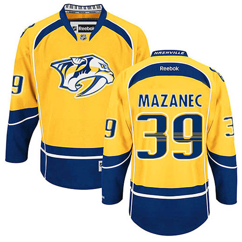 Marek Mazanec Nashville Predators #39 Home Ice Hockey Jersey