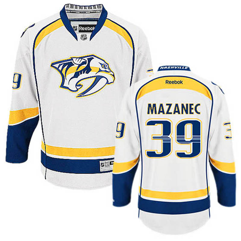 Marek Mazanec Nashville Predators #39 Away Ice Hockey Jersey