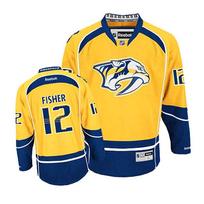 Mike Fisher Nashville Predators #12 Home Ice Hockey Jersey