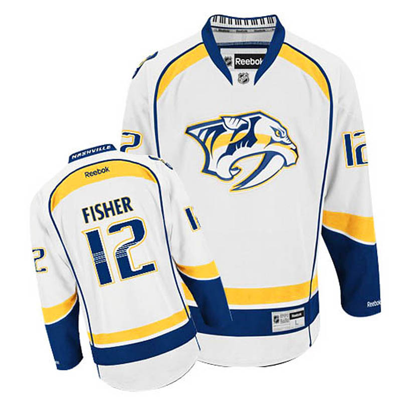 Mike Fisher Nashville Predators #12 Away Ice Hockey Jersey