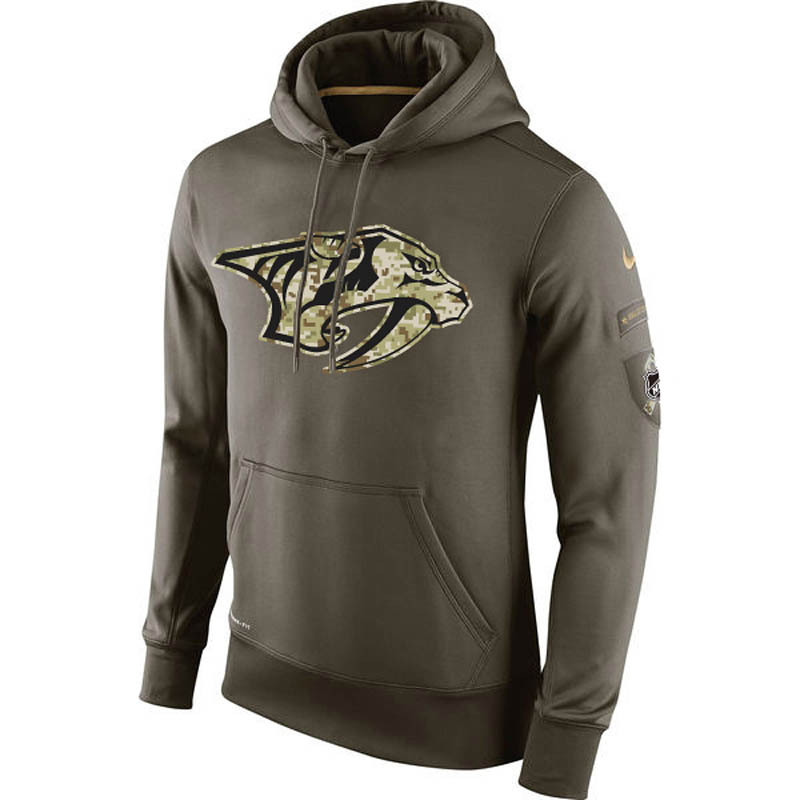 Predators Olive KO Performance Hoodie