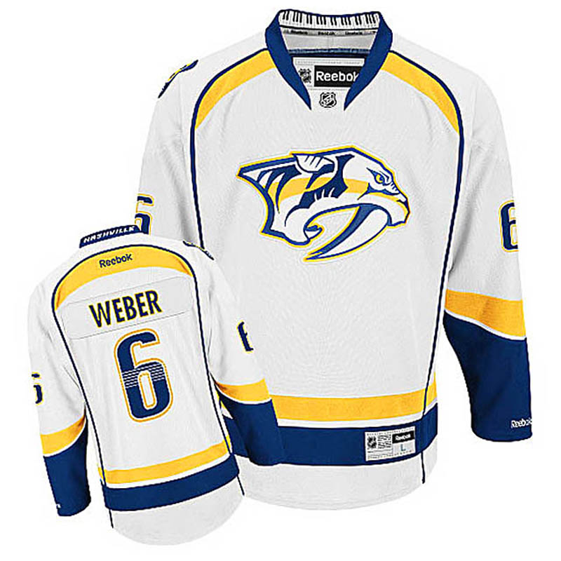 Shea Weber Nashville Predators #6 Away Ice Hockey Jersey