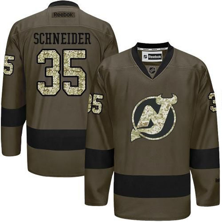 Cory Schneider New Jersey Devils #35 Green Camo Player Jersey