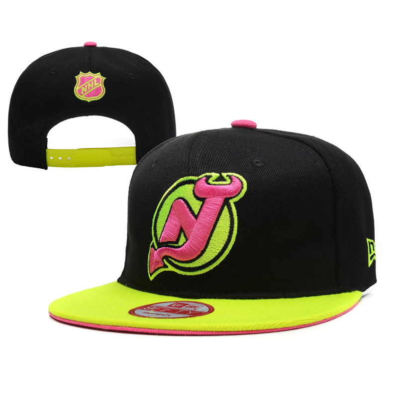 New Jersey Devils 2016-2017 New Season Black Adjustable Fitted Cap