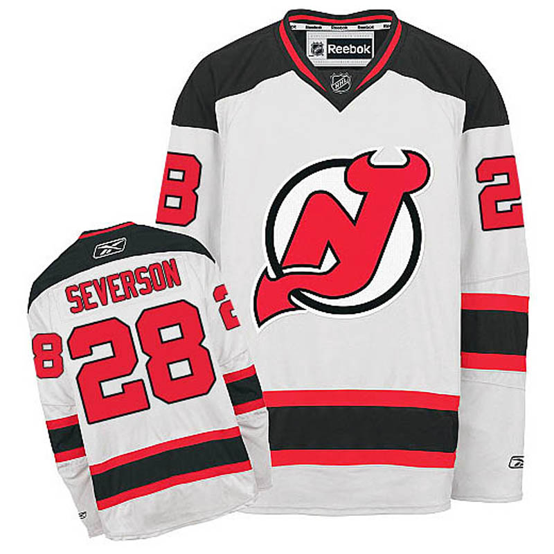 Damon Severson New Jersey Devils #28 Away Ice Hockey Jersey