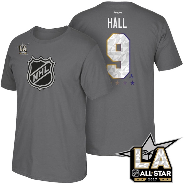 Devils #9 Taylor Hall Gray 2017 All Star T-shirt