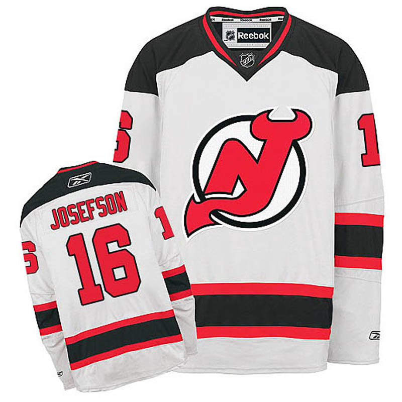 Jacob Josefson New Jersey Devils #16 Away Ice Hockey Jersey