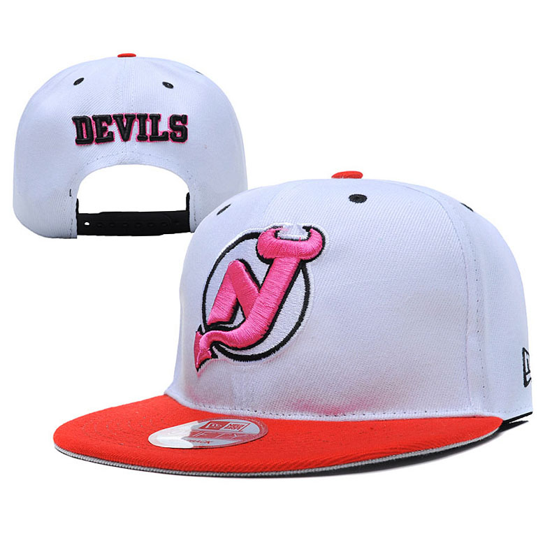 New Jersey Devils 2016-2017 New Season White Adjustable Fitted Cap