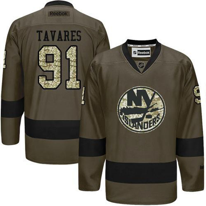 John Tavares New York Islanders #91 Green Camo Player Jersey