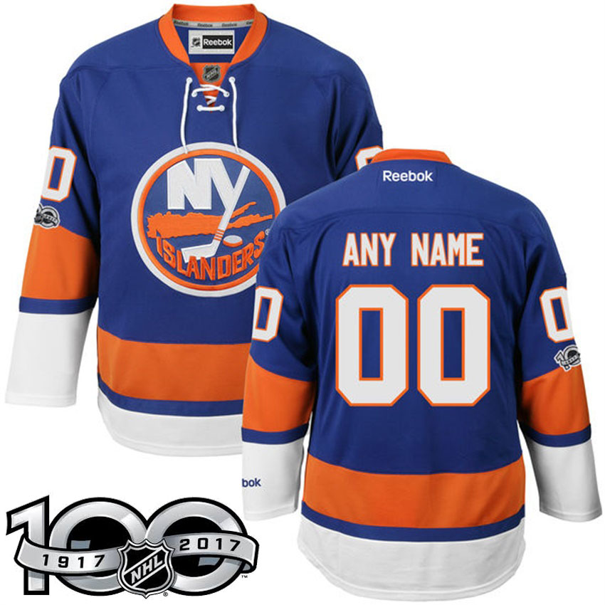 New York Islanders Royal Celebrate 100th Classic Patch Customized Jersey