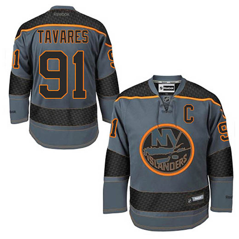 John Tavares New York Islanders #91 Cross Check Fashion Ice Hockey Jersey