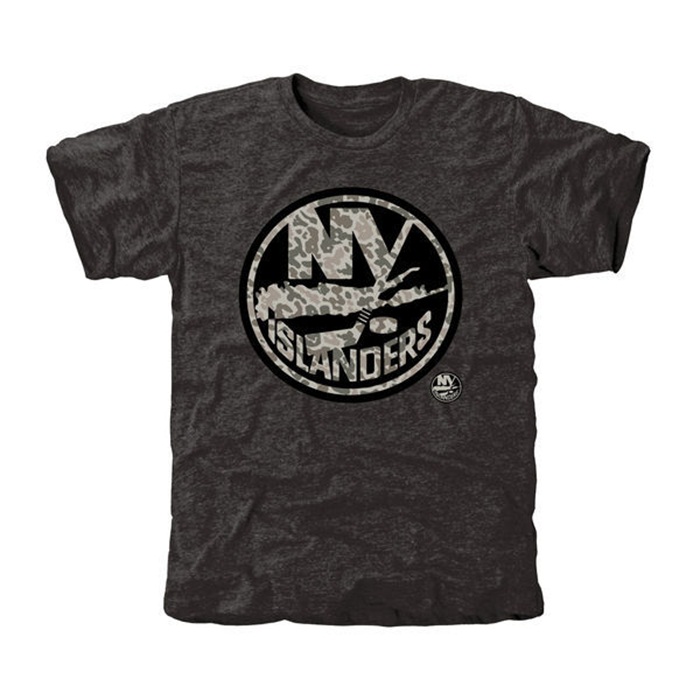 New York Islanders Rink Warrior Black Tri-Blend T-Shirt