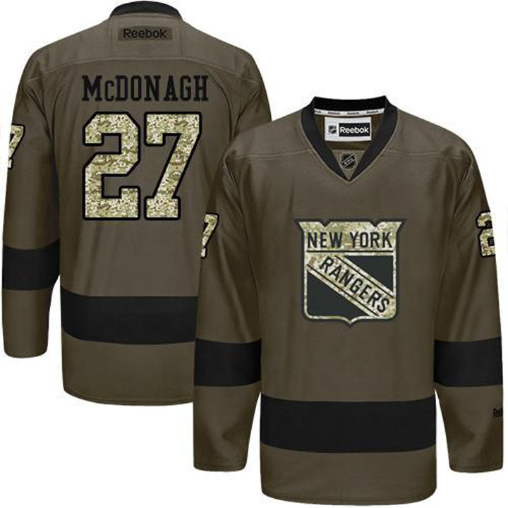 Ryan McDonagh New York Rangers #27 Green Camo Player Jersey