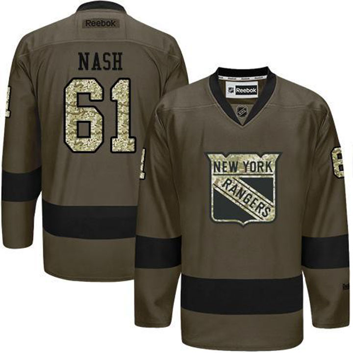 Rick Nash New York Rangers #61 Green Camo Player Jersey