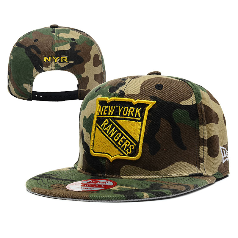 New York Rangers 2016-2017 New Season Camo Adjustable Fitted Cap