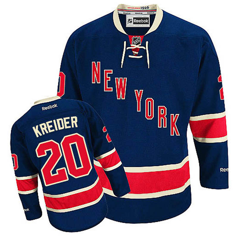 Chris Kreider New York Rangers #20 Third Ice Hockey Jersey