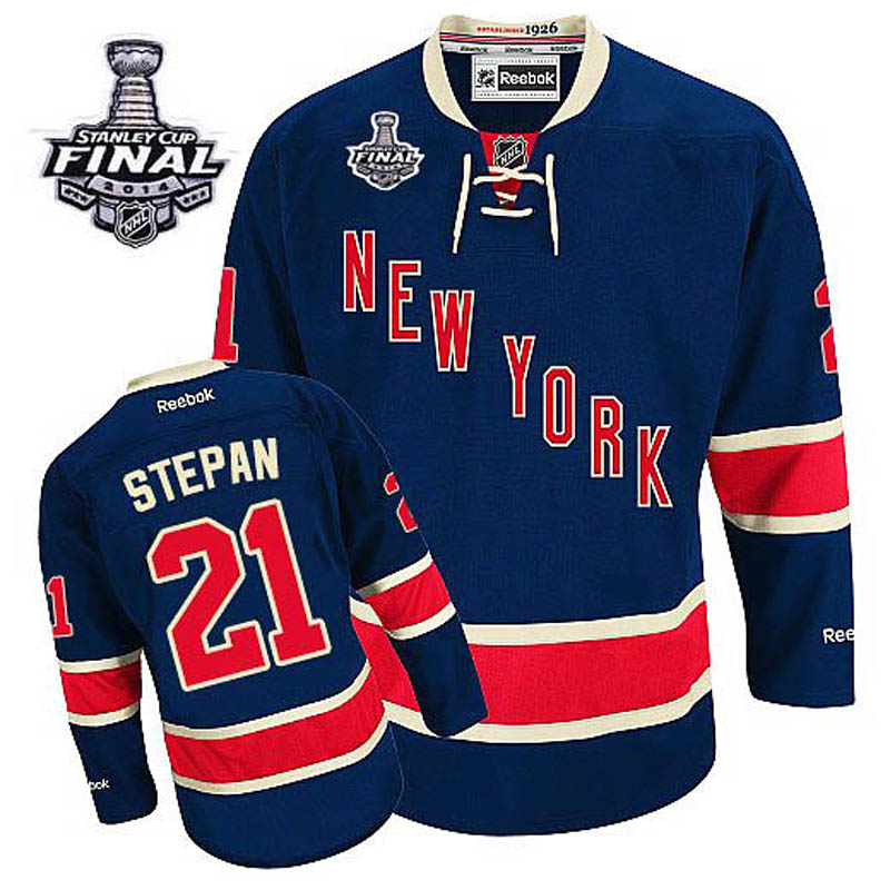 Derek Stepan New York Rangers #21 Third 2014 Stanley Cup Ice Hockey Jersey