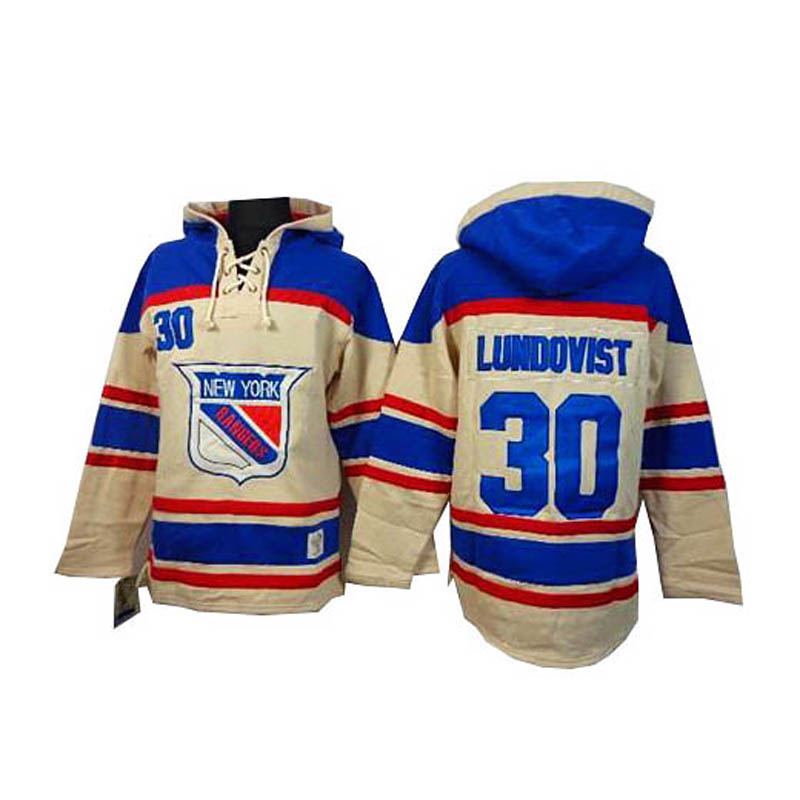 Henrik Lundqvist New York Rangers #30 Ice Hockey Sawyer Hooded Sweatshirt