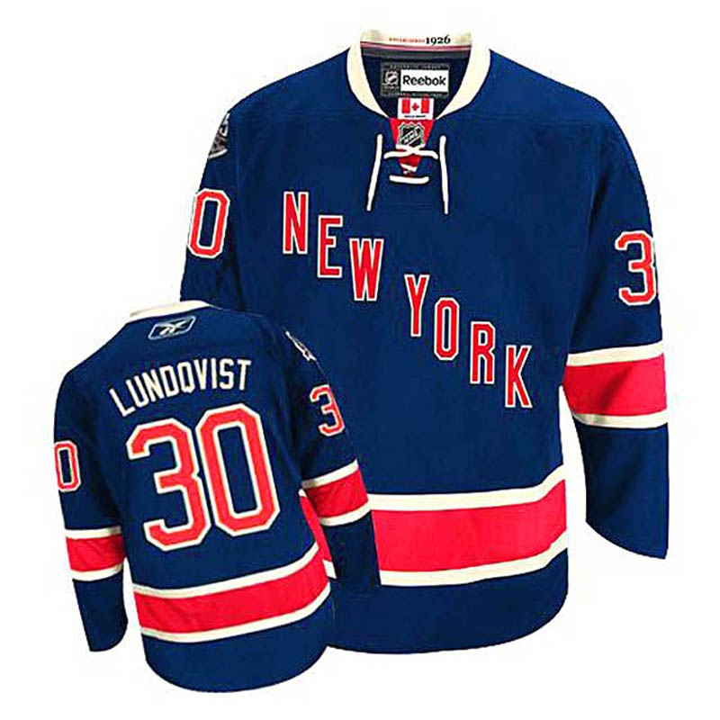 Henrik Lundqvist New York Rangers #30 Third Ice Hockey Jersey