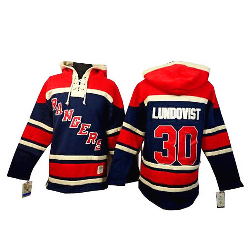 Henrik Lundqvist New York Rangers #30 Ice Hockey Sawyer Hooded Sweatshirt