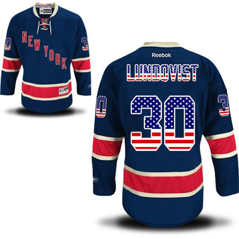 Henrik Lundqvist New York Rangers #30 Lundqvist Ice Hockey Jersey