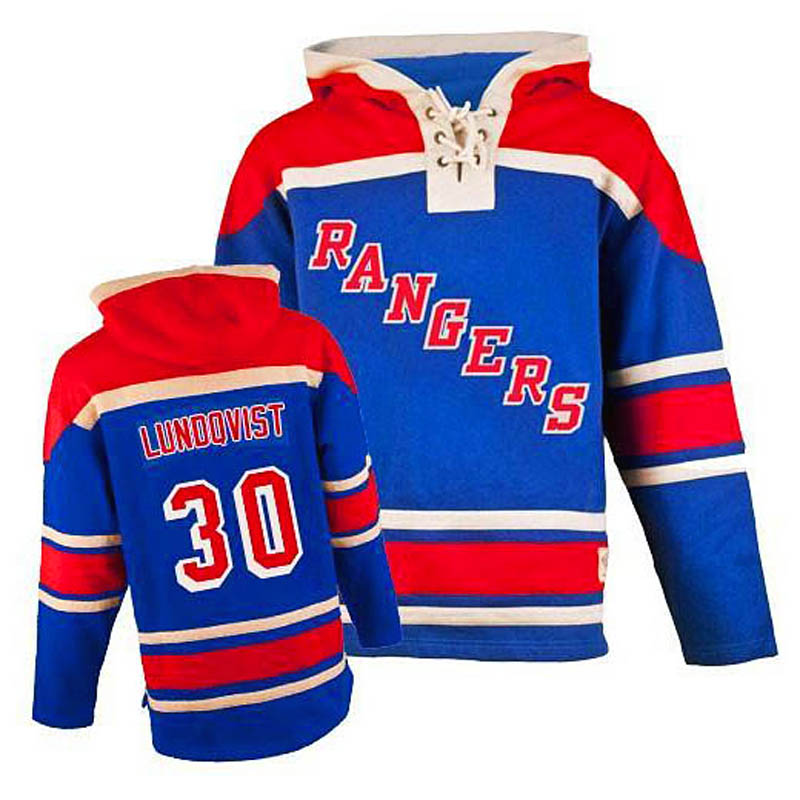 Henrik Lundqvist New York Rangers #30 Ice Hockey Sawyer Hooded Sweatshirt