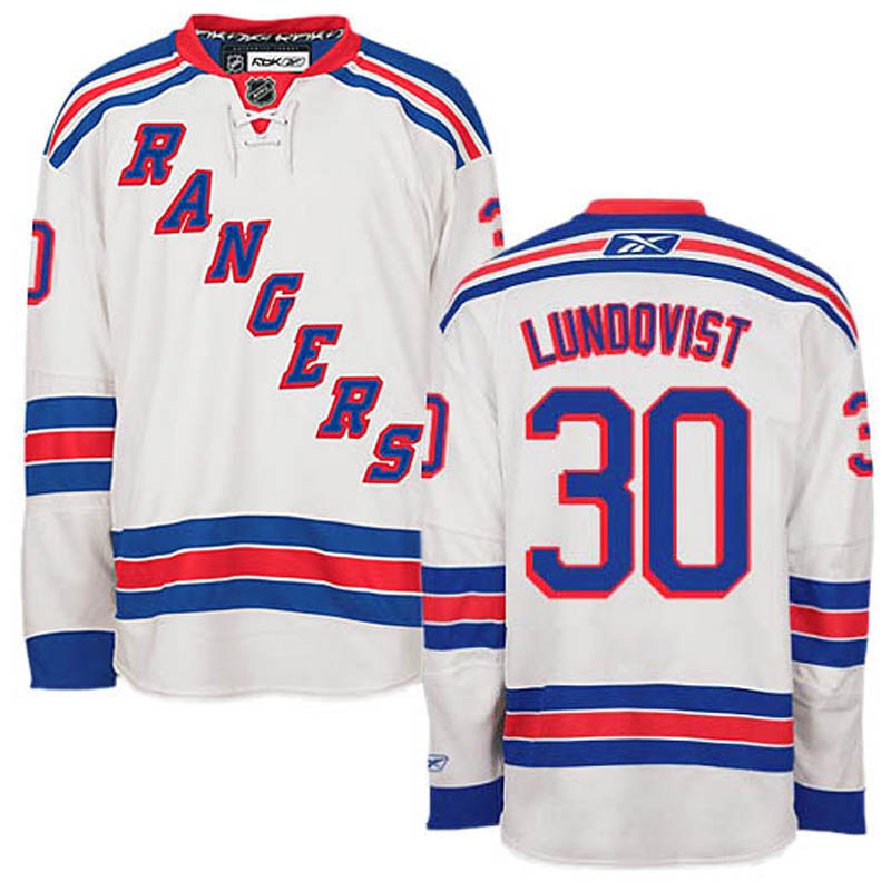 Henrik Lundqvist New York Rangers #30 Away Ice Hockey Jersey