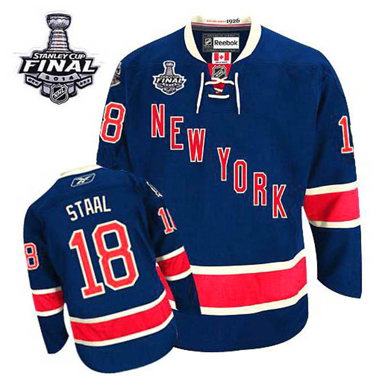 Marc Staal New York Rangers #18 Third 2014 Stanley Cup Ice Hockey Jersey