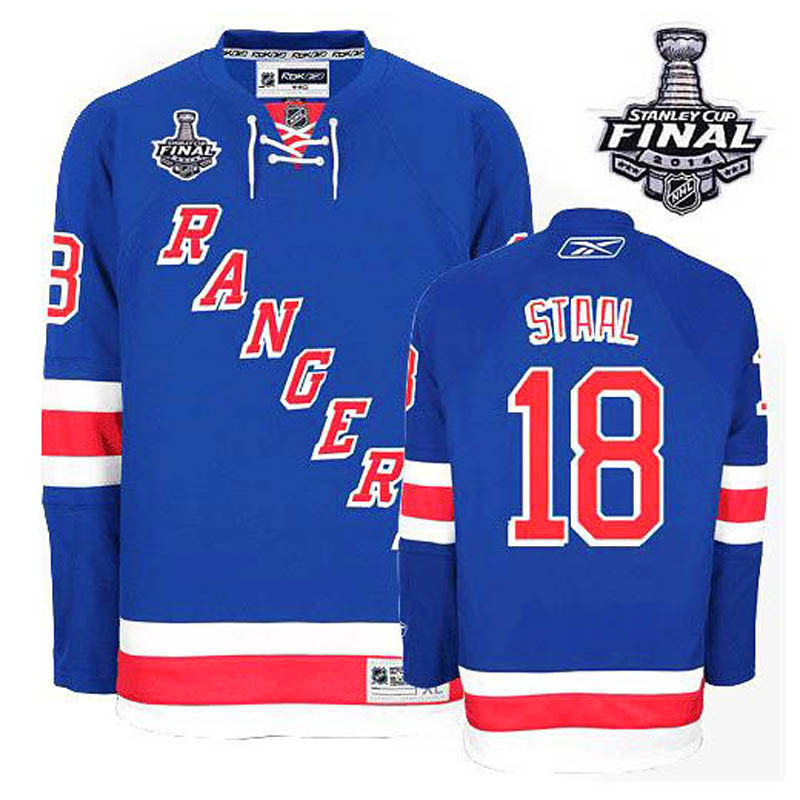 Marc Staal New York Rangers #18 Home 2014 Stanley Cup Ice Hockey Jersey