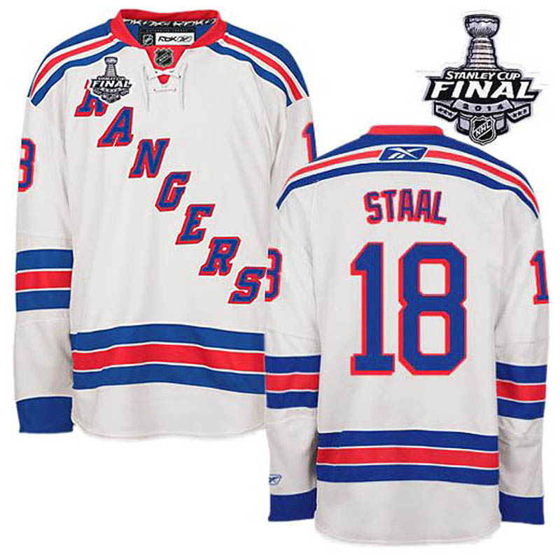 Marc Staal New York Rangers #18 Away 2014 Stanley Cup Ice Hockey Jersey