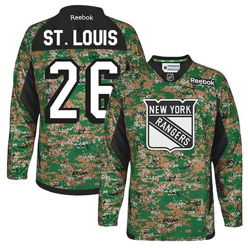 Martin St. Louis New York Rangers #26 Veterans Day Ice Hockey Jersey