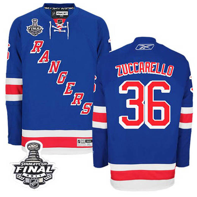 Mats Zuccarello New York Rangers #36 Home 2014 Stanley Cup Ice Hockey Jersey