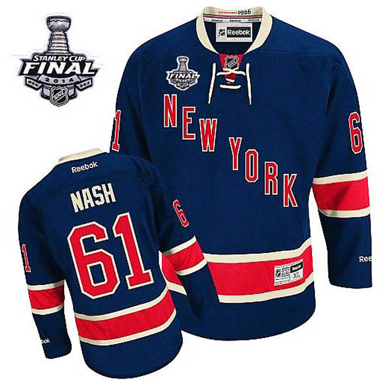 Rick Nash New York Rangers #61 Third 2014 Stanley Cup Ice Hockey Jersey