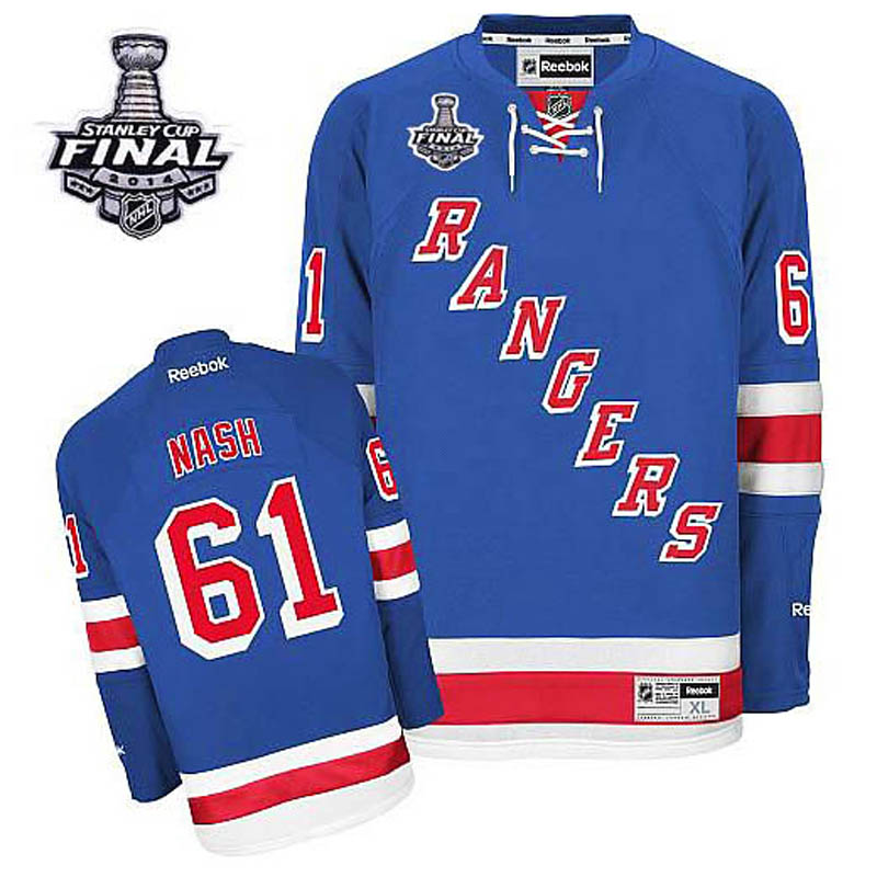 Rick Nash New York Rangers #61 Home 2014 Stanley Cup Ice Hockey Jersey