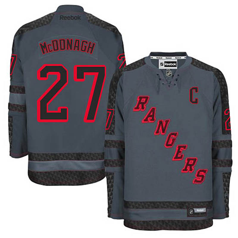 Ryan McDonagh New York Rangers #27 Cross Check Fashion Ice Hockey Jersey